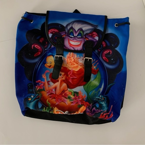Disney X Loungefly The Little Mermaid Ariel Princess Slouch Backpack Ursula Bag - Picture 10 of 16